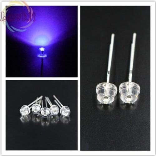 High Quality 1000pcs 5mm Straw Hat Purple Led Wide Angle Light Bulb Led Lamp Urtal Bright F5MM Emitting Diodes Wholesale