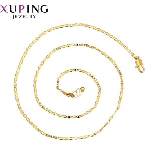 Xuping Fashion Jewelry Vintage Elegant Pure Gold-color Plated Necklace for Women Christmas Gifts 45432