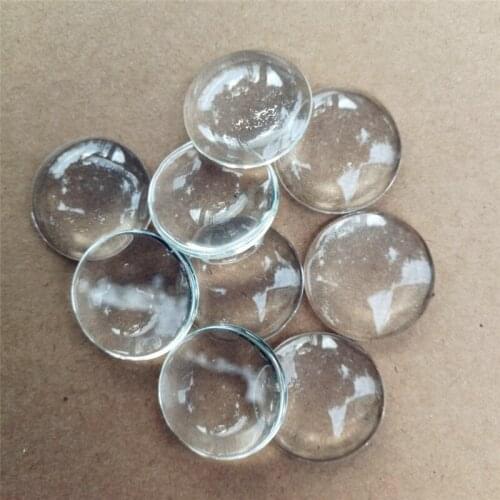 Jewelery Parts 10pc/20pc/50pc 25mm Wholesale Round Clear Glass Cabochons Tray Pendant Cover Round Cabochons