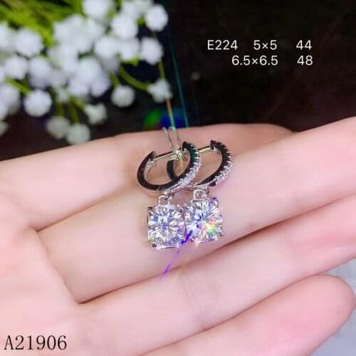 KJJEAXCMY boutique jewelry 925 sterling silver inlaid Mosang diamond gemstone female earrings support re-examination
