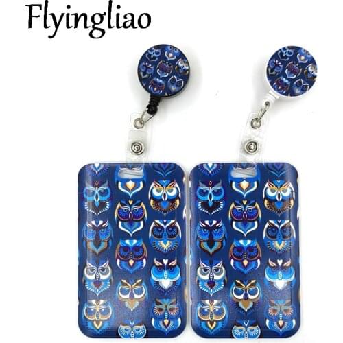 Funny Owl Meme Cute Credit Card Cover Lanyard Bags Retractable Badge Reel Student Nurse Exhibition Enfermera Name Clips Card