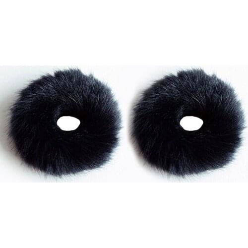 2Pcs Women Cute Elastic Hair Bands Trendy Soft Hairband Fake Rabbit Fur Hair Rubber Band Girls Hair Rope Haar Accessories