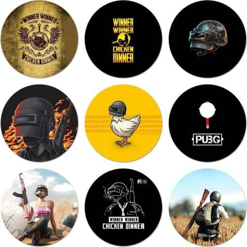 58mm PUBG Icons Pins Badge Decoration Brooches Metal Badges For Backpack Decoration