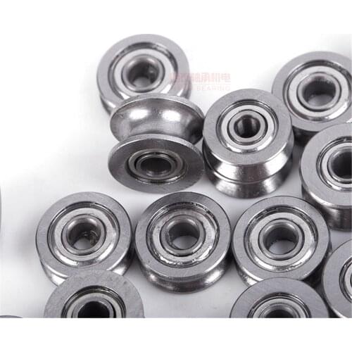 10pcs U624ZZ U604ZZ U Groove Carbon Steel Deep Groove Ball Bearings Guide Pulley Bearing