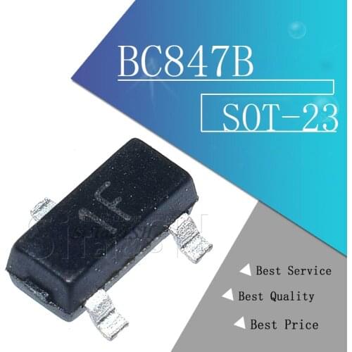 100PCS BC847B SOT23 BC847 SOT SMD 847B SOT-23 1F new transistor
