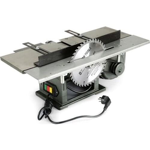 120mm Multi-function Woodworking Table Saw Electric Planer Planer with Backboard Electric Saw Planer 220V 3800r/min CH