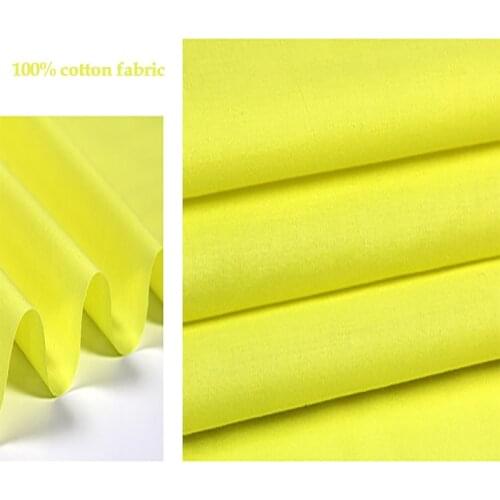 150cm*100cm Big deal! 100%cotton fabric yellow material for dress lining silk cotton tissue lightweight soft linings