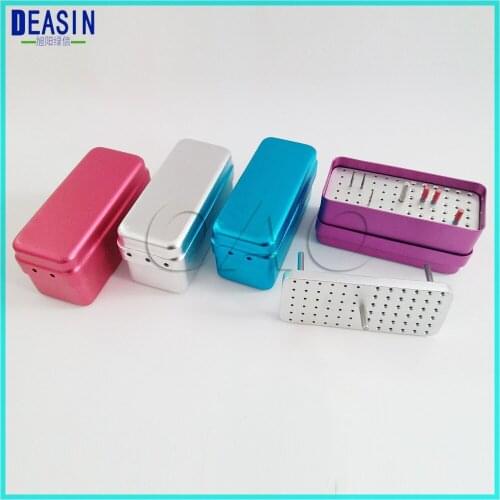72 Holes Dental Disinfection Burs Holder Block Stand Autoclavable Sterilizer Box Dentist Lab Equipment endo box