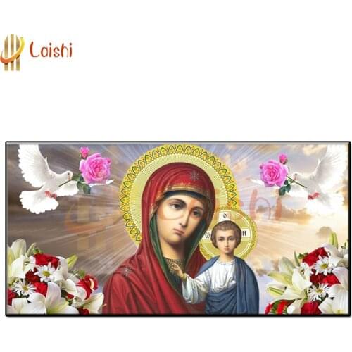 Madonna Jesus diy Diamond Painting Religion mosaic Diamond Lily Rose dove 3d Picture Full Square round drill diamond Embroidery