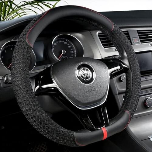 D Shape Steering Wheel Cover PU Leather for Nissan Rogue /Rogue Sport 2016 2017 2018 2019 2020 X-Trail 2017-2020 Car Styling