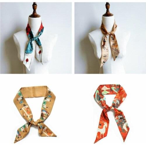 Ancient Chinese style Scarf Wrapping Decorate Bag Handle Womens Ribbon Scarf Scarf Twill Strap