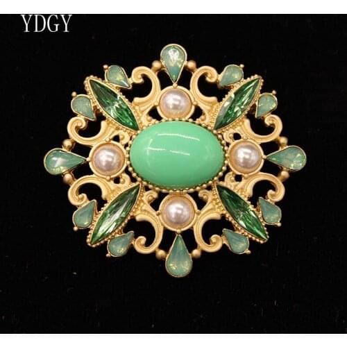 YDGY High-end Fashion Enamel Pearl Sunflower Brooch Simple Girl Style Accessories Brooch