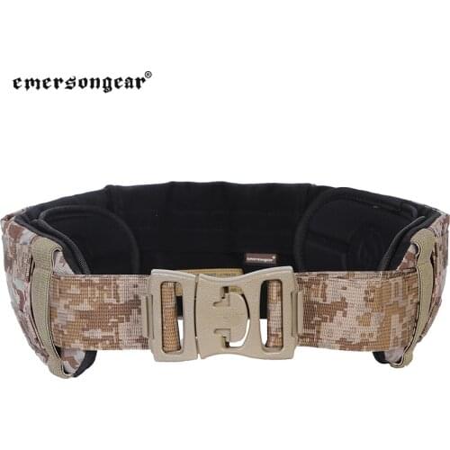 Emersongear Tactical Belt Airsoft Hunting Combat Waist Belt CP Style AVS MOLLE Belt Low Profile Padded Equipment Belt Waistband