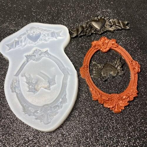 Retro Frame Shape Soap Mold Silicone Mold Handcraft Crystal Epoxy Mould DIY Soap Candle Making Tools moldes de silicona Creative