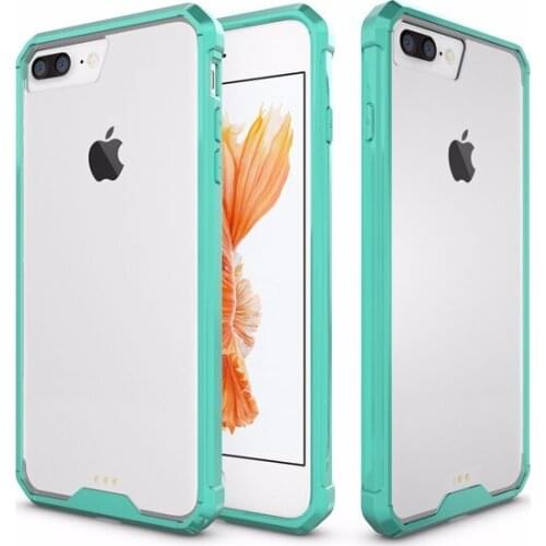 QTNED Hybrid TPU Bumper Frame Air Cushion Protective Case Clear Crystal Back Cover Shockproof Shell For Apple iPhone 7 Plus