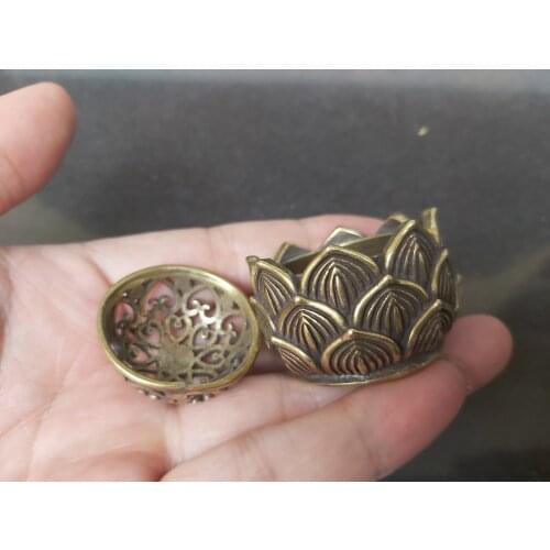 Burner solid antique brass bronze sandalwood Incense Holders Incense tower religion Yoga Meditation Vintage burner incense Buddh