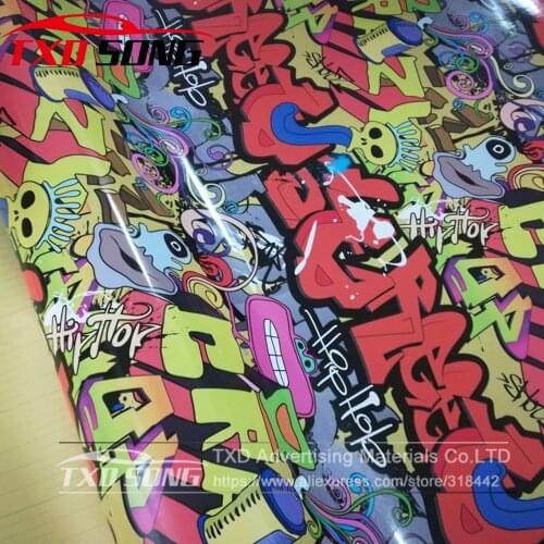 HD737 New Arrival Sticker Bomb Vinyl Wrap Film Roll Graffiti Cartoon Car Wrapping Sticker Computer Laptop Skin Motorcyc