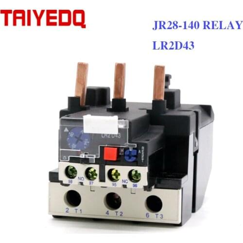 JR28-140 Electric Thermal Overload Relay 104A 120A 140A,3P LR2D33 Overload Protector relay 1NO 1NC AC Contactor relay