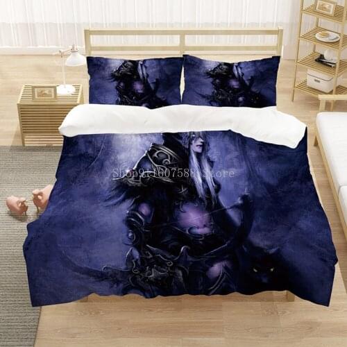 2-3 Pieces World of Warcraft Game Bedding Set Horror Series Down Quilt Cover Pillow Cover Adult Bedroom Decoration Home Textile