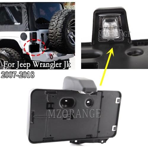 License Plate Tag Holder Bracket For Jeep Wrangler Jk 2007-2018 Car Rear Accessories 68064720AA,68064720, CH1168101 with bulb