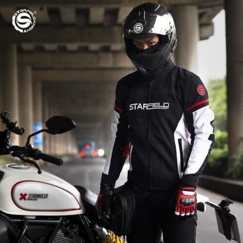 2021SFK new motorcycle riding jacket mesh breathable protective clothing summer fashion color matching Knight jacket