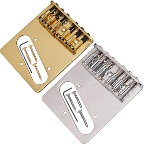 1 Set gold sliver Guitar bridge 6 Saddle Bridge for Electric guitar parts accessories