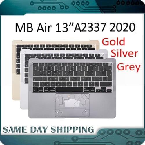 New A2337 Topcase Palmrest for Macbook Air 13" Retina M1 A2179 Grey Silver Top Case With Keyboard and Backlight Late 2020