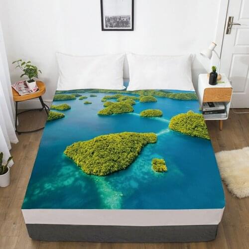 Elastic fitted sheet bed sheet With An Elastic Band 160x200/180/200/150x200 Mattress Cover Bed cover 1pc island
