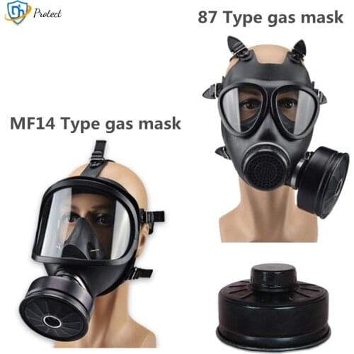 MF14/87 Type Gas Mask Full Face Chemical Respirator Natural Rubber Military Filter Self-priming