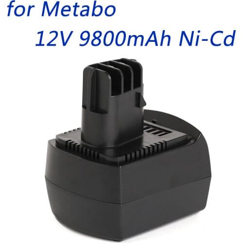 12V battery 9800mAh Ni-MH Replacement Power Tool Battery for METABO 6.02151.50 BZ12SP BS 12 SP BSZ 12, BZ 12 SP SSP 12, ULA96