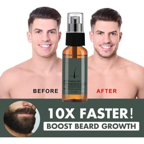 30ml Beard Growth Spray Oil Serum Beard Growth Liquid Spray Fast Growing Beard Mustache Facial Hair Groom Dropshipping TSLM1