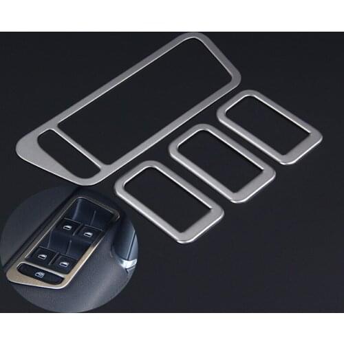 Angelguoguo Car window glass lifter decoration Stainless Steel stickers Fit For 2014 Volkswagen VW Golf 7 MK7