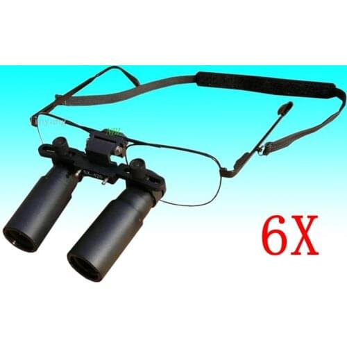 6X 420MM Dental Binocular Loupes 6x Magnifying Lens Surgical Dental Medical Loupe Operations Kepler Magnifier Glasses With Box