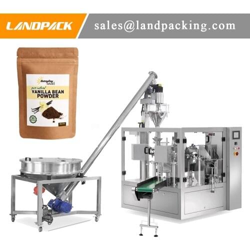 Vanilla Bean Powder Zipper Pouch Fully Automatic Rotary Packing Machine Various Powders Zipper Sealing Machine Manufacturer