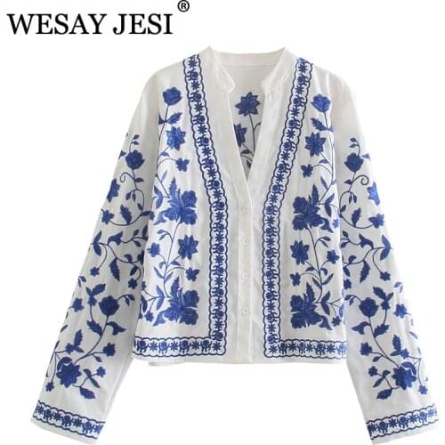 Блузки с вышивкой Wesay Jesi China At AliExpress