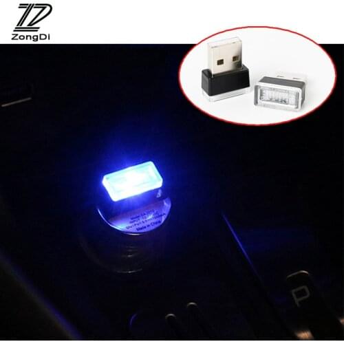 ZD 1PC Car USB LED Atmosphere Light For Chevrolet Cruze Jeep Lada Mercedes Benz W203 AMG cigarette lighter LED Lamp Accessories