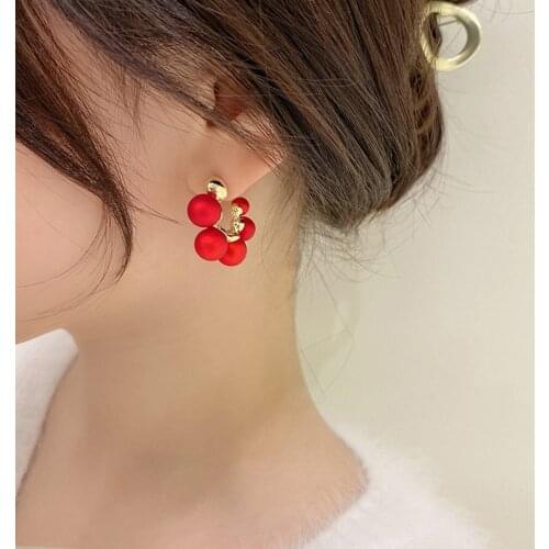 2021 Elegant Celebrity Metal Inlaid Pearl Earrings For Woman Fashion Jewelry New Luxury Wedding Party Girls Earrings