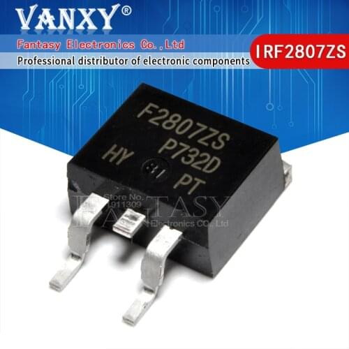 10pcs IRF2807ZS TO-263 F2807ZS TO263 IRF2807S IRF2807ZSTRRPBF Field Effect MOSFET 82A 75V N-Channel