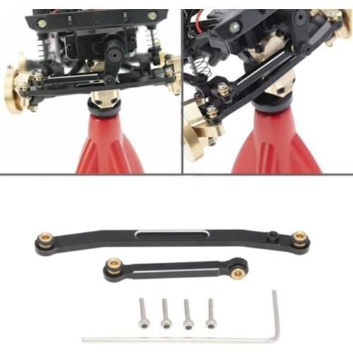 2 x Aluminum Fix Link Steering Rod High Fastened Upgrade Kit Replacement For 1/24 SCX24 AXI90081 AXI00002 AXI00001 RC Car Repair