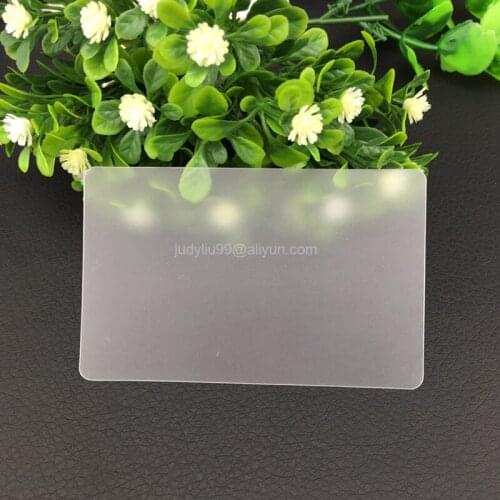 50pcs no print Business card 88*51mm custom card matte plastic pvc transparent card