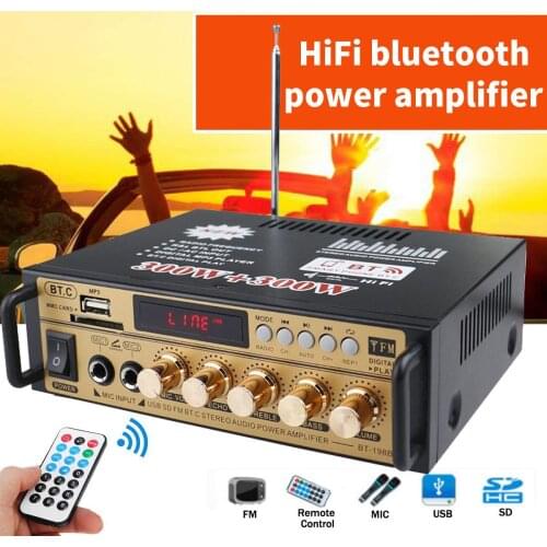 600W Hifi Power Amplifier Speaker bluetooth 5.0 Home Car Subwoofer Audio MP3 Hifi FM USB SD Music Player Home Theater Amplifier