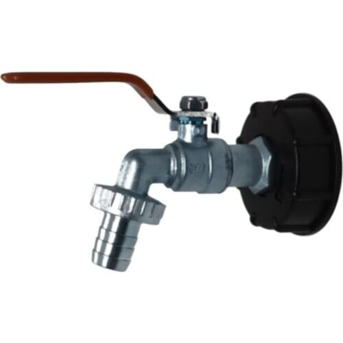 IBC Adapter with Drain Ball Valve for 1000 Liter Container Tank 3/4 Inch S100*8 Durable and Practical To Use