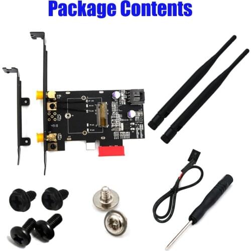 NGFF M.2 key A to PCI-e X1 Adapter for WiFi and Bluetooth Card