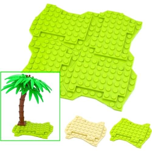 4PCS Irregular Baseplate Double Sides multi-terrain Plant Base Plates MOC Part Bricks Building Blocks Assembly Toys