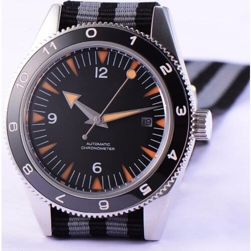Corgeut 41mm black sterile dial luminous sapphire glass luxury top brand Mechanical Automatic mens Wrist watch