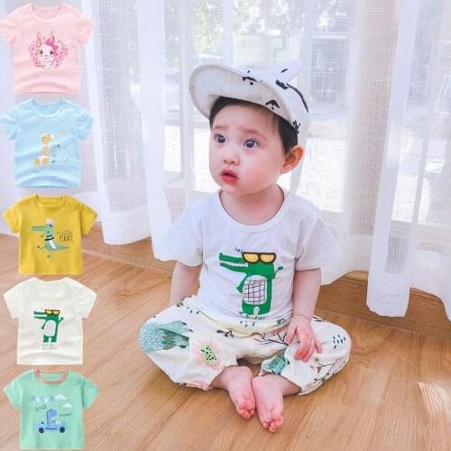 Baby Tshirt With Short Sleeve Summer Childrens T-Shirt Top Baby Tee Clothes for Kids Toddler Girl Boy T-Shirts for Newborns