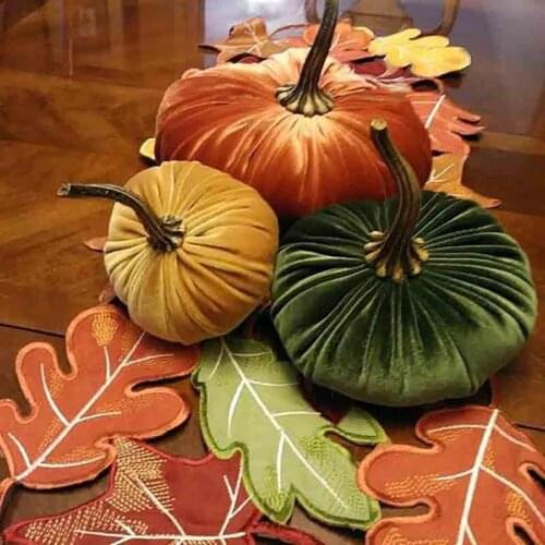 Flocking Artificial Pumpkin Fake Foam Pumpkin Fall Halloween Christmas Home Accessories Decor Party Halloween Pumpkin Ornaments
