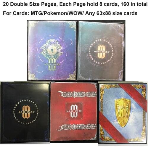Top Loading Collection 160 Poke Cards Album Fixed 20 Pages TCG Cards Storage Book Novelty Gift For MGT/YU-GI-OH/PokeTCG/FOW