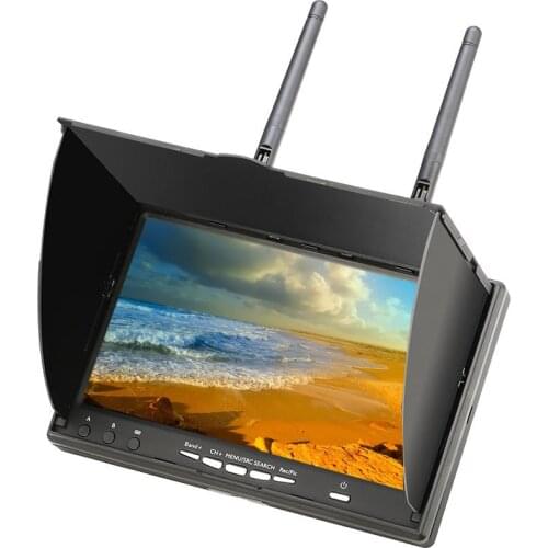 Eachine LCD5802D 5802 5.8G 40CH 7 Inch FPV Monitor with DVR Build-in Battery for RC Drone Airplane Long Range