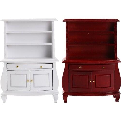 1:12 Scale Dollhouse Miniature Mini Furniture Cabinet with Drawer